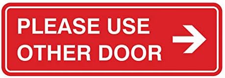 Işaretleri ByLİTA Standart Diğer Kapı Sağ Ok İşareti Kullanın Lütfen (Fırçalanmış Altın) - Küçük