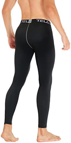 TELALEO 4 paket erkek sıkıştırma pantolon tayt spor atletik Baselayer egzersiz Koşu