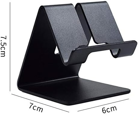 DLROJSL Alüminyum Cep Telefonu Tutucular Tembel Standları Masa Danışma Dağı Standı Tutucu (Renk: Siyah)