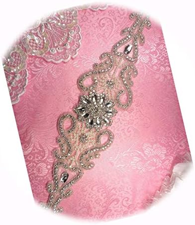 CharmingSS tarafından Mükemmel ve Moda Görünümünüz için Çiçek Merkezli Gümüş Boncuklu İnci Kristal Rhinestone Gelin Aplike