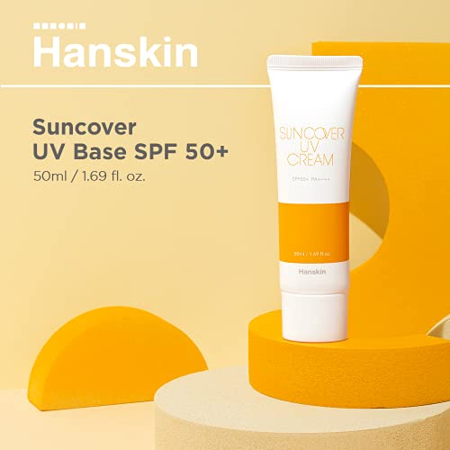 Hanskin Suncover UV Krem Güneş Koruyucu SPF 50 1.69 floz, Ağırlıksız Bitirmek, Sağlıklı Glow, Nemlendirici Aloe Vera Özü ile