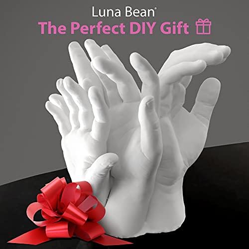Luna Bean Keepsake Eller Döküm KİTİ-Aile El Kalıplama / Tokalı Grup El Heykel KİTİ ve Kalıplama KİTİ-Yetişkinler ve Çocuklar