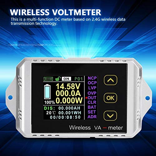Elektrikçi için DC Dijital DC Ampermetre Güç Ölçer Kablosuz Renk (VAT-1050)