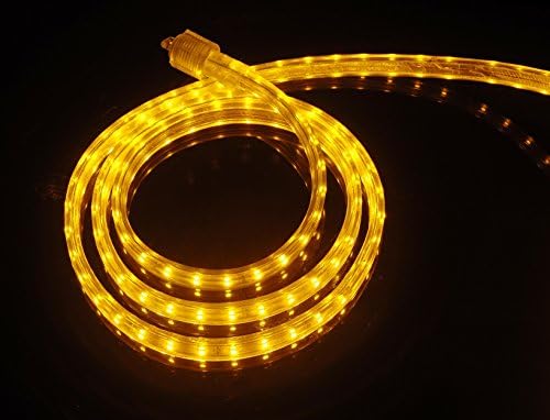 CBConcept UL Listeli, 100 Feet, 10100 Lümen, Sarı, Kısılabilir, 110-120V AC Esnek Düz LED Şerit Halat Işığı, 1830 Adet 3528 SMD