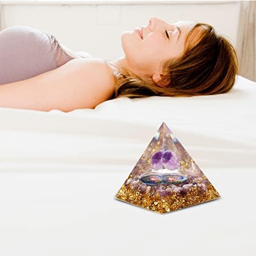 Pozitif Enerji için Orgon Piramidi, Yeni Kristal Piramit Orgonit Piramidi, Stres için Koruma Kristalleri Enerji Jeneratörü Şifa