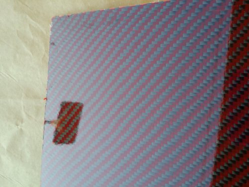 Gerçek Karbon Fiber Kevlar Fiberglas Panel Levha Levha 6x 12 x1/4 Her İki Taraf Parlak Kırmızı