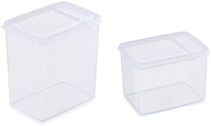 YJS 2 PCS şeffaf kutu depolama tankları Tahıl Konteynerler Temizle Gıda Tasarrufu Bekçileri için Mutfak Gıda Depolama Pirinç