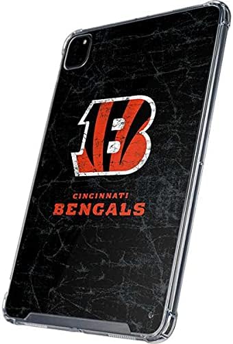 iPad Pro 12.9 inç (2021) ile Uyumlu Skinit Şeffaf Tablet Kılıfı - Resmi Lisanslı NFL Cincinnati Bengals-Sıkıntılı Tasarım