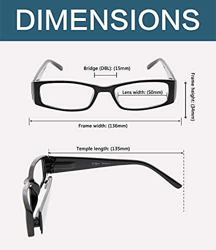 Tasarım Okuma Gözlükleri Dikdörtgen Çerçeve Okuyucular Kadınlar