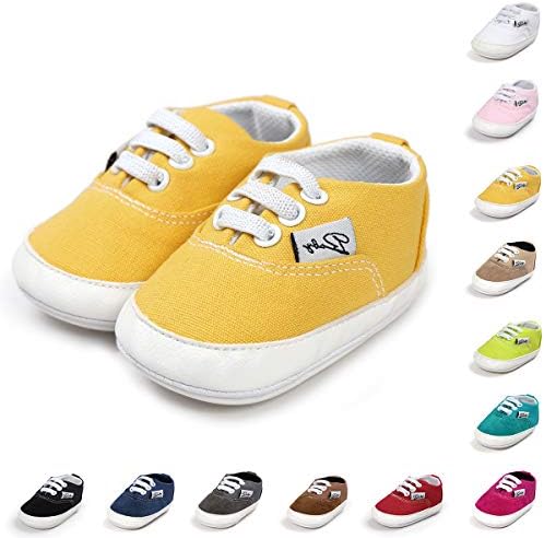 BENHERO Bebek Erkek Kız Tuval Toddler Sneaker Kaymaz Ilk Yürüyüşe Şeker Ayakkabı 0-24 Ay 12 Renkler