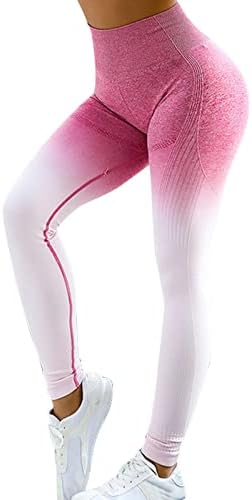 dffa kadın yüksek bel Streç Yoga pantolon kravat-boya Degrade renk Fitness spor dikişsiz Tayt