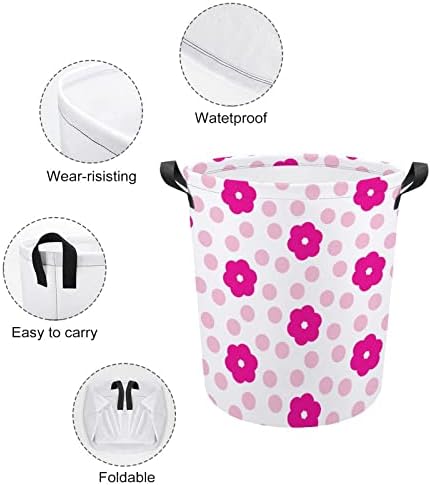 Gotneto Klasik Polka Dot Desen basit çamaşır Sepeti hafif Katlanabilir Kirli Giysiler Sepet Kirli Giysiler ve çocuk oyuncakları