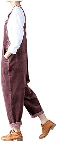 Ladyful kadın önlüğü kadife tulum pantolon Romper Tulum pantolon ayarlanabilir askıları ile