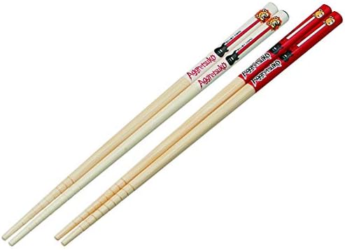 Patenci Sanrio Aggretsuko Bambu Çubuklarını, 2 adet Set (8.25) - Kullanım Kolaylığı için Kaymaz Kavrama-Otantik Japon Tasarım-Hafif,