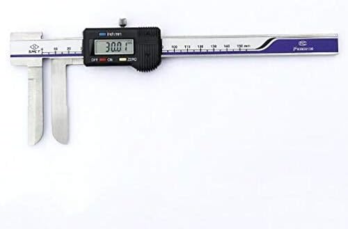 Üst Üste Binen Uzun Çenelere Dijital İç Kumpas, 17-150mm, ±0.06 mm, L: 250mm, a: 90mm, b: 14mm, d: 16mm