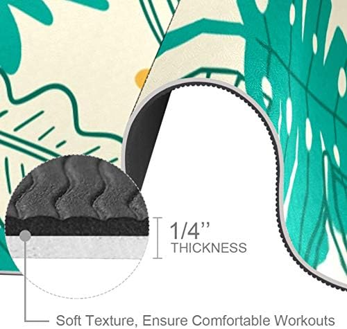 Siebzeh Tropikal Çiçekler Bitkiler Ananas Premium Kalın Yoga Mat Çevre Dostu Kauçuk Sağlık ve Fitness Her Türlü Egzersiz için