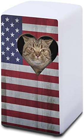 Kedi Delikten Görünüyor ABD Bayrağı Masa Lambası Basit Başucu Gece Lambası Ev Ofis Yurt masa dekoru