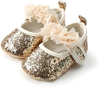 Ohwawadı Bebek Bebek Kız Ayakkabı Bebek Mary Jane Flats Prenses Gelinlik Ayakkabı Beşik Ayakkabı için Yenidoğan, Bebekler, Bebekler,