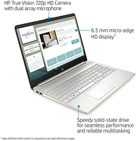 HP Pavilion Dizüstü Bilgisayar (2021 Son Model), AMD Athlon 3050U İşlemci, 8GB RAM, 128GB SSD, Uzun Pil Ömrü, Webcam, HDMI, Bluetooth,