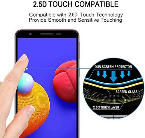 SHUHAN Cep Telefonu Aksesuarları ıçin Samsung Galaxy A01 Çekirdek 25 PCS Tam Tutkal Tam Ekran Temperli cam ekran koruyucu film