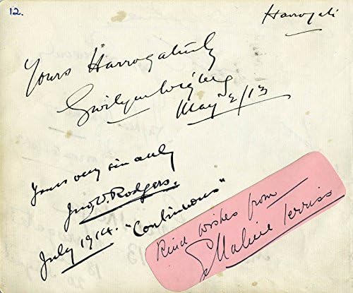 Anna Pavlova-Ortak imzalayanlarla 1913 dolaylarında imza