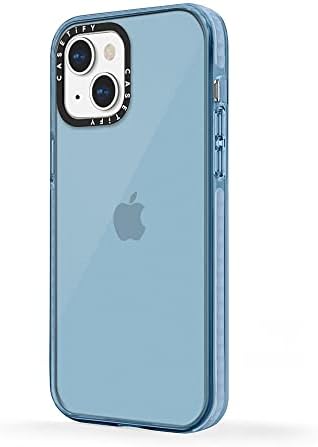 CASETiFY Darbe iPhone için kılıf 13 Mini-Sierra Mavi Temizle