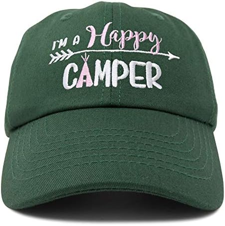 DALİX Womens Mutlu Camper Şapka Yumuşak Pamuk Kamp Kapaklar