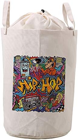 Kuızee Saklama çantası Kılıfı Çamaşır Torbaları Hiphop Graffiti Doodle Sanat Illüstrasyon Kentsel Karikatür Su Geçirmez Pamuk-Keten