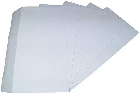 Packitsafe 100 x DL Boyut Düz Zarflar 110mm x 220mm Kendinden Contalı Beyaz Standart Kağıt Postalar, PIS-ENPLWHDL100