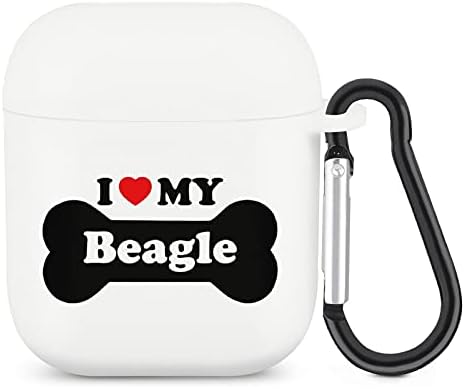 Ben Aşk Benim Beagle Silikon AirPods 2/1 Kılıf Kapak Kulaklık Koruyucu Şarj Kılıfları Beyaz-style1