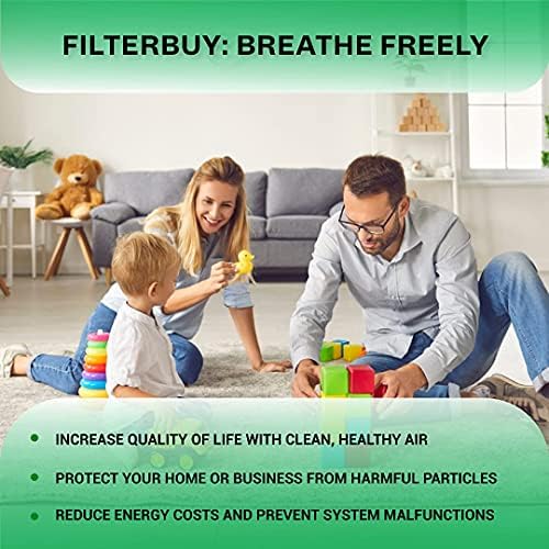 Filterbuy 17x22x1 Hava Filtresi MERV 13, Pileli HVAC AC Fırın Filtreleri (12'li Paket, Platin)
