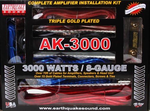 Deprem Sesi AK-3000 Komple Amplifikatör Kurulum Kiti (3000-Watt / 8-Gauge)