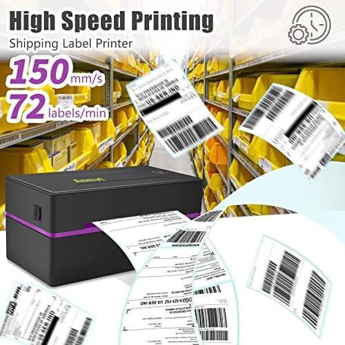 Asmvt Etiket Yazıcı Paketi ile 500 Etiket Kağıdı, Kağıt Tutucu, Nakliye Etiket Yazıcı 150 mm/sn 4x6 için Küçük İşletme, USPS,