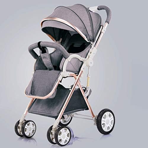 KHUY Hafif Bebek Şemsiye Arabası, Taşıma Kemeri ile Katlanabilir Bebek Seyahat Arabası, Ayarlanabilir Arkalık, Bardak Tutucu,