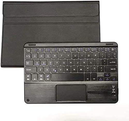 YİU Klavye Kılıf Galaxy Tab ıçin Bir 10.1 (Model SM-T580/T585), Touchpad ile Ayrılabilir Kablosuz Klavye, PU Deri Standı