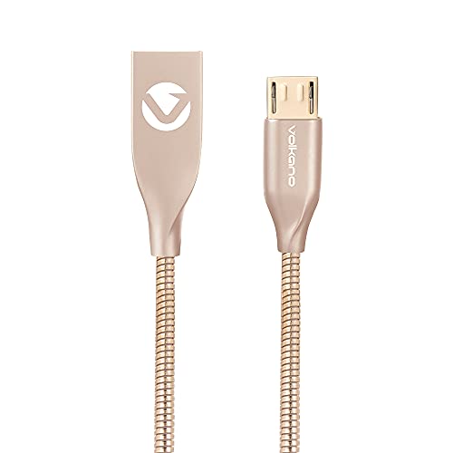 Volkano 4Ft Mikro USB'den USB-A'ya, Metalik Takviyeli Gövde, Hızlı Şarj ve Veri Aktarımı, Şarj ve Senkronizasyon Kablosu, Akıllı
