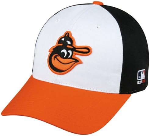 MLB Cooperstown YETİŞKİN Baltimore ORİOLES Wht/Orng / Blk Şapka Kap Ayarlanabilir Velcro DİMİ Gerileme