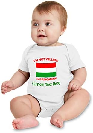 Özel Erkek ve Kız Bebek Bodysuit Ben Bağırmıyorum Ben Macar Macaristan Giysileri