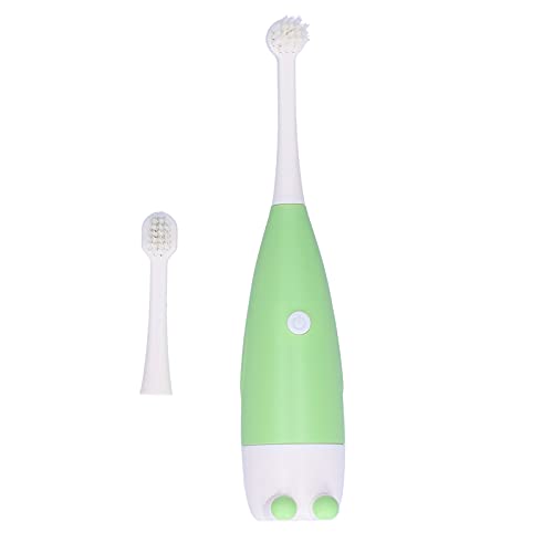 Çocuklar Su Geçirmez Diş Fırçası, Yürümeye Başlayan Çocuklar için Bebek Elektrikli Diş Fırçası Sonik Elektrikli(yeşil)
