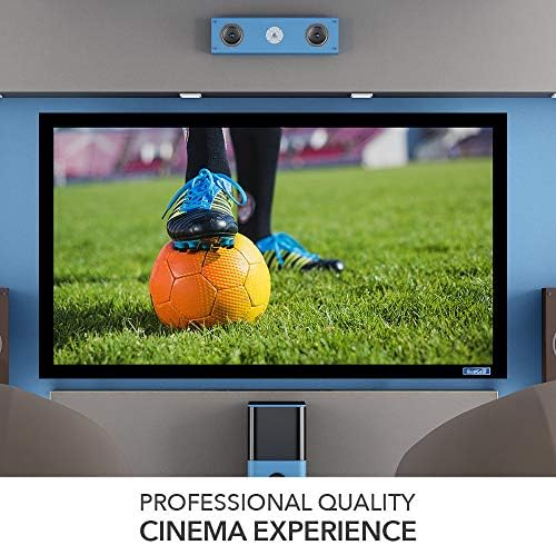 QualGear 120 İnç Sabit Çerçeve Projektör Ekranı, 1.2 Kazançta 16: 9 4K HD Ultra Beyaz (Qg-PS-Ff6-169-120-W), Ultra Beyaz 1.2