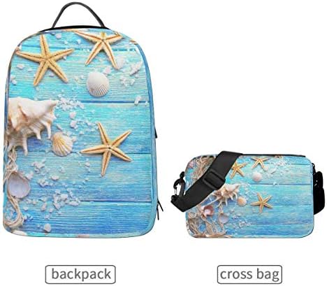 Sırt çantası Okyanus Deniz Hayvan Denizyıldızı Deniz Kabuğu Ayrılabilir Kolej çantası Seyahat Fermuar gizli sakli konusmalar