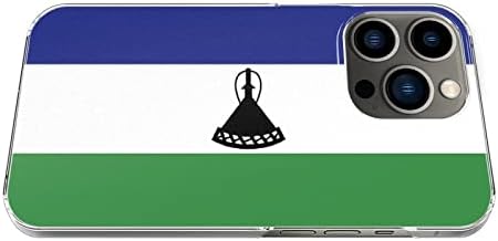 ıphone 13 Pro Max PC Kılıfı ile uyumlu Lesotho Bayrak Tasarımı