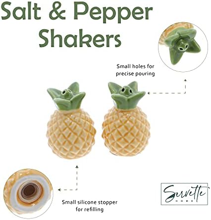 Mutfak Toplayıcı için Yenilik Tuz ve Biber Çalkalayıcı Seti-Ananas