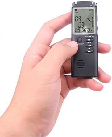 KGEZW USB Profesyonel Ses Kaydedici 96 Saat Kulaklık WAV MP3 Çalar Dijital Ses Ses Röportaj Kaydedici (Renk: Siyah, Boyutu: 16
