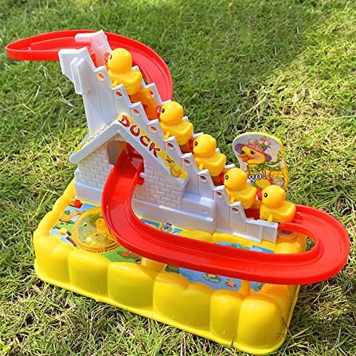 Elektrikli Küçük Ördek Parça Slayt Oyuncaklar-Ördek Roller Coaster Tırmanma Merdiven Oyuncaklar / Yürümeye başlayan Çocuklar