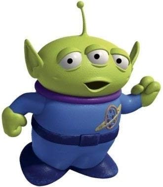 5 İnç Yeşil 3 Gözlü Uzay Alien Oyuncak Hikayesi Disney Pixar Çıkarılabilir Peel Kendinden Yapışkanlı Vinil Dekoratif Duvar Çıkartması