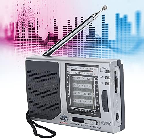 AM FM Taşınabilir Radyo, FullWaves Band FM AM Radyo SW Hoparlör Mini Dijital Radyo Anten ile 2 adet AA Pil ile çalışır