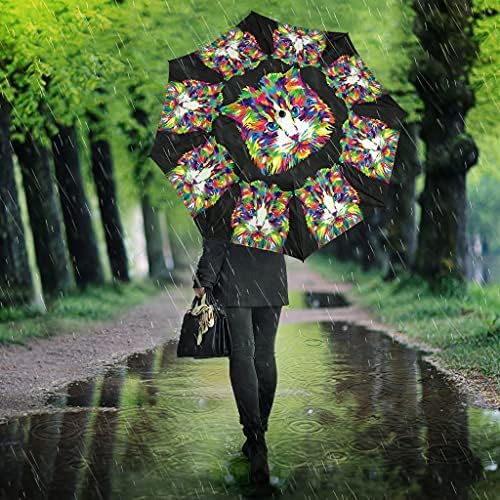 Pawlice Renkli Kedi Sanat Baskı Şemsiyeleri