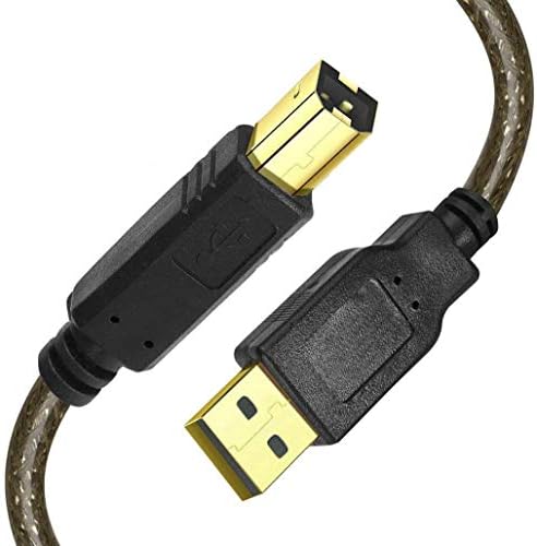 USB Yazıcı Kablosu 32FT USB 2.0 Yazıcı Tarayıcı Kablosu Yüksek Hızlı A Erkek B Erkek Kablosu için HP, Canon, Epson, Dell, Samsung