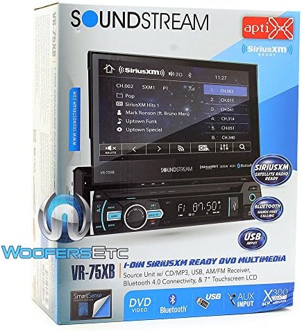 Soundstream VR-75XB In-Dash 1-DIN 7 LCD Ekran DVD, CD/MP3, AM/FM Alıcısı ile Bluetooth 4.0 ve SiriusXM Hazır